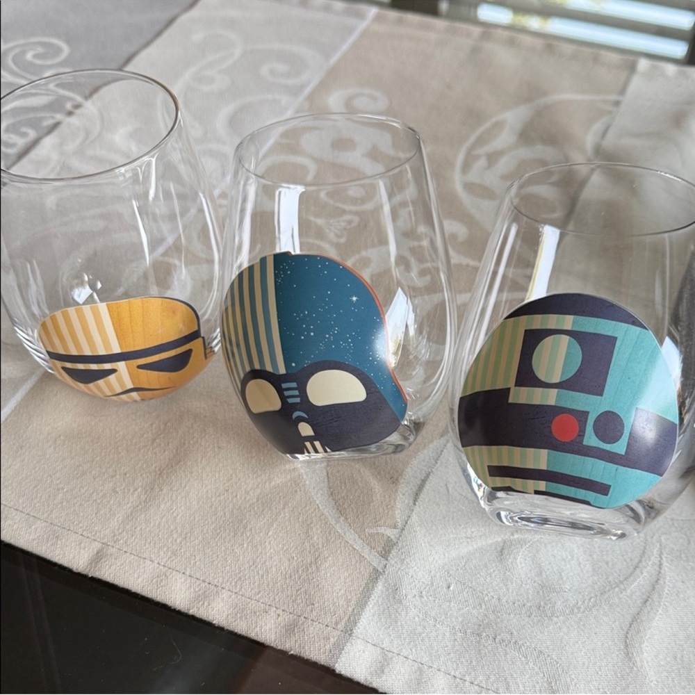 Star Wars Character Stemless Wine Glass Set